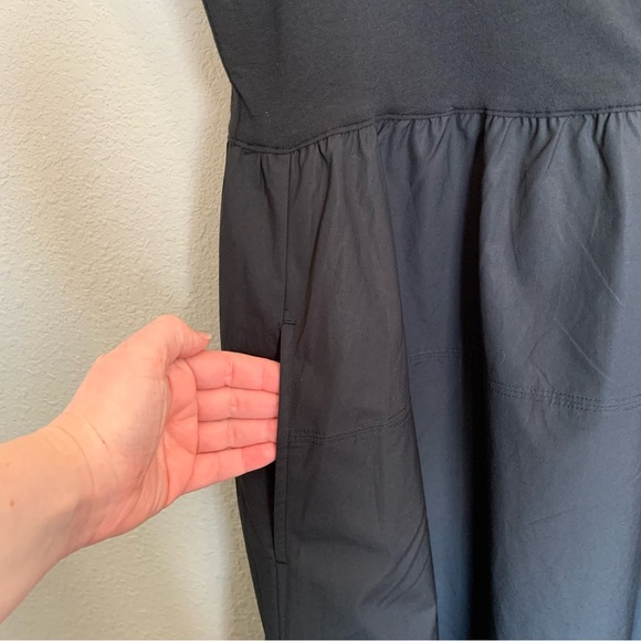Everlane Size XL Black Supima Jersey Riviera Dress Midi Dress NWOT - Picture 7 of 17